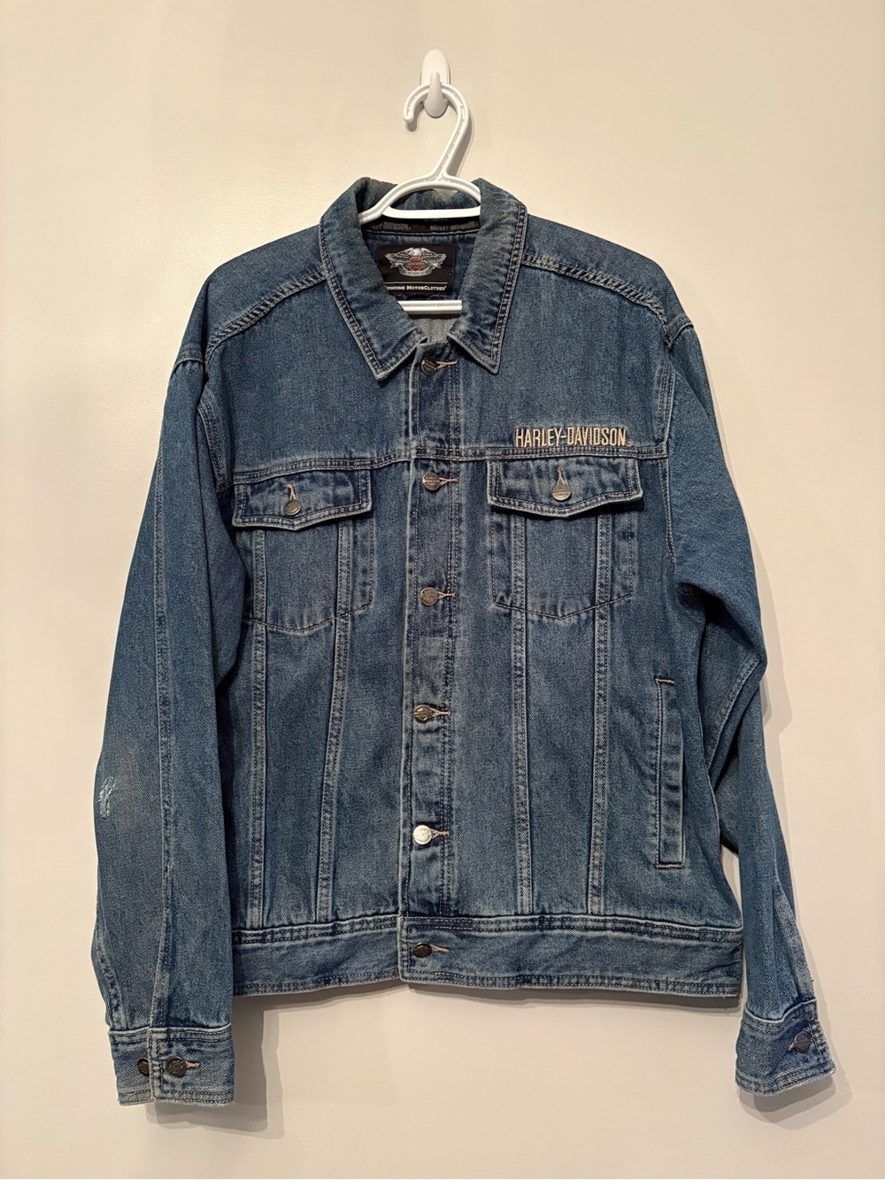 Vintage Harley Davidson Jean Jacket denim biker jacket